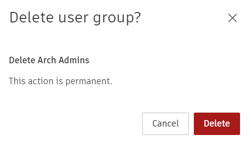 Delete User Group