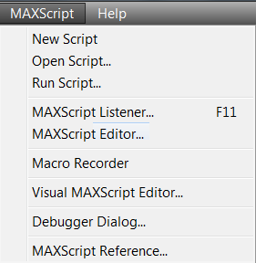 scripts menu 3dmax