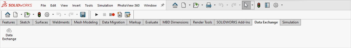 Data Exchange tab