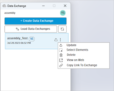 Update data exchange