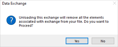 Unloading a data exchange