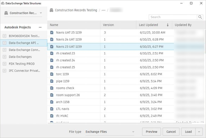 Load a Data Exchange