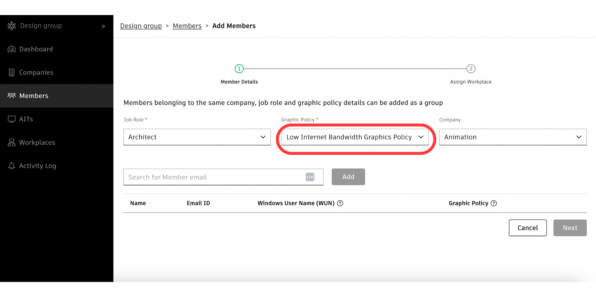 Low Internet Graphics Policy