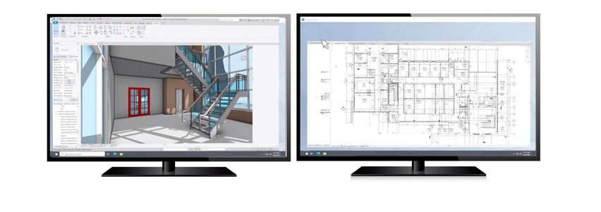 Across both screens
