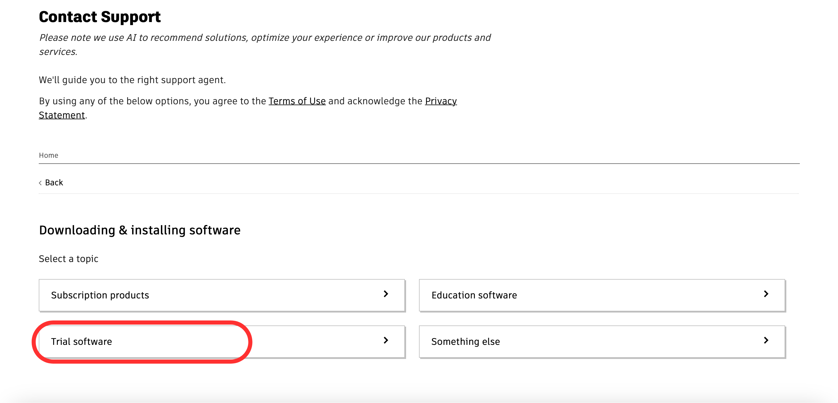 Contact Support