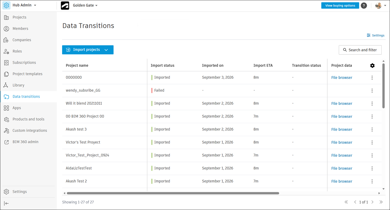 Data Transitions in Left Panel