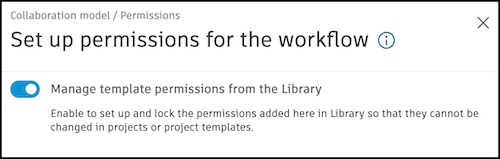 Manage template permissions from the Library