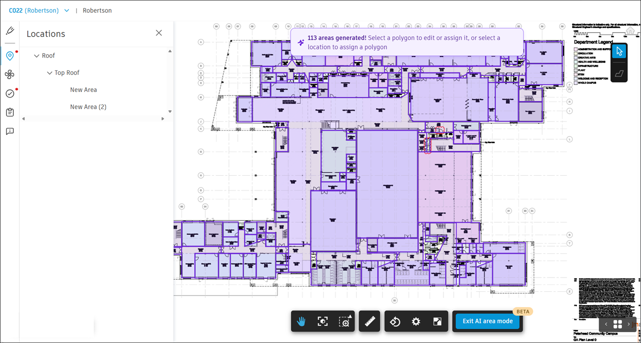 Areas Successfully Generated with AI