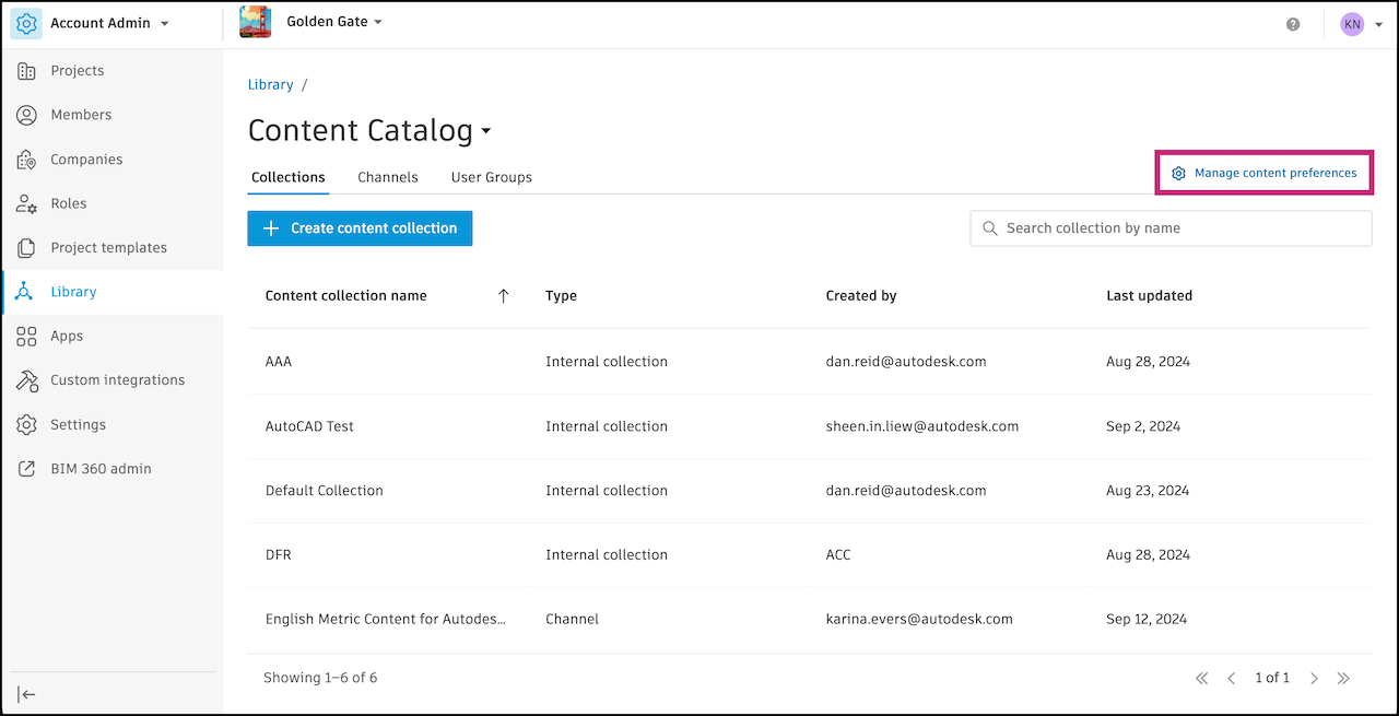 Manage content preferences