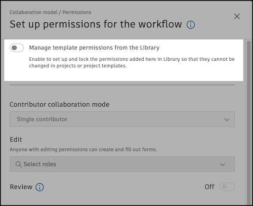 Manage permissions in Library