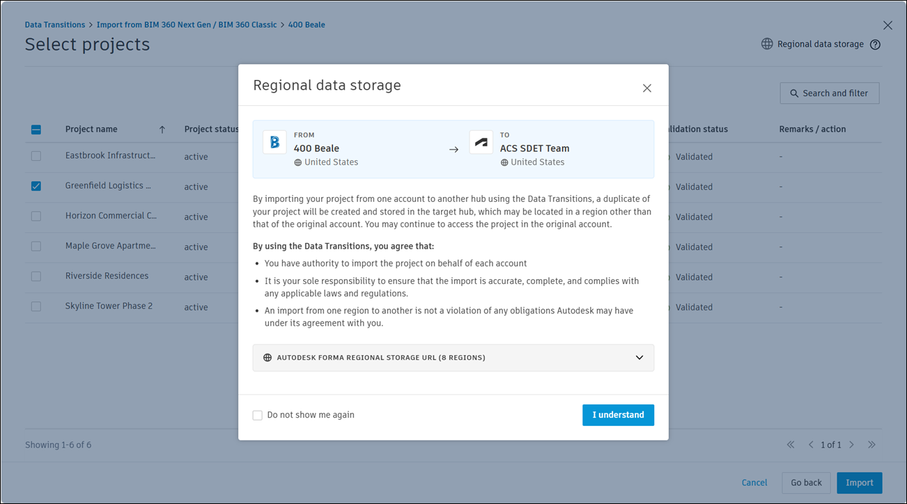 Regional Data Storage