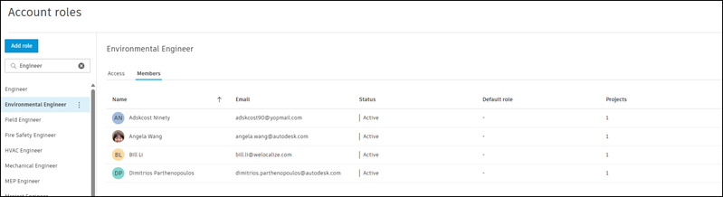 Members tab