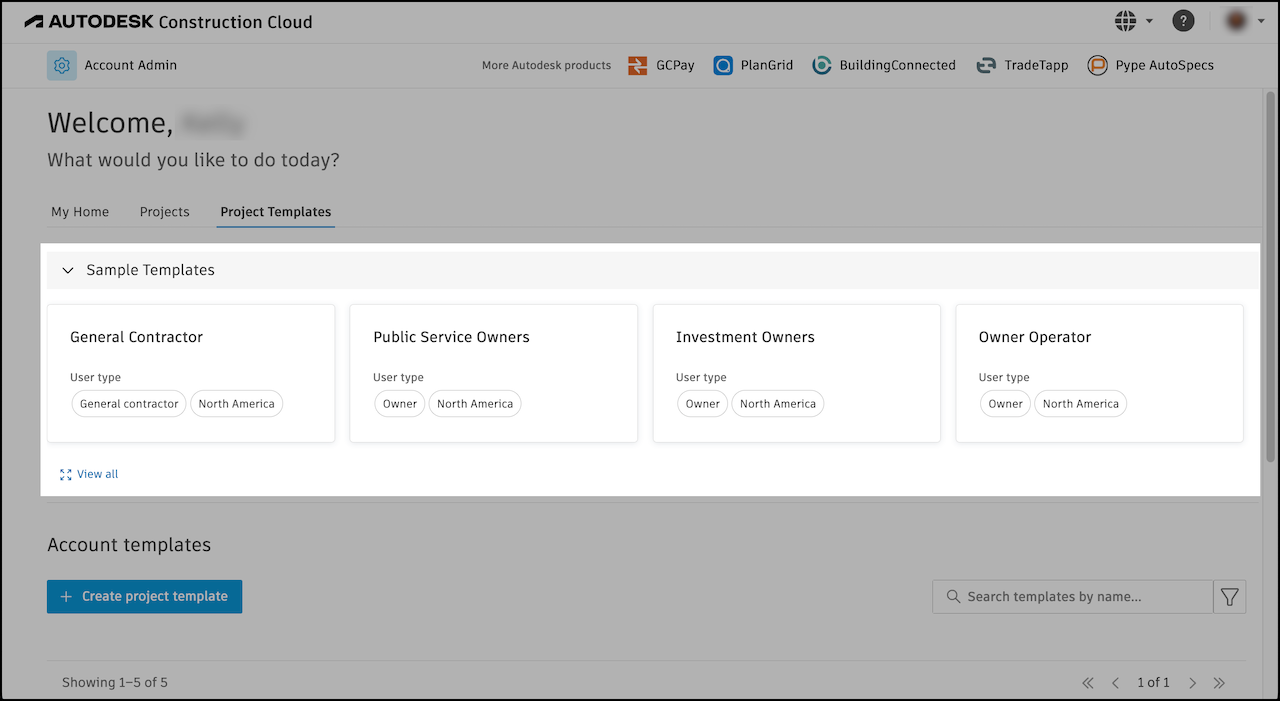 Sample project templates