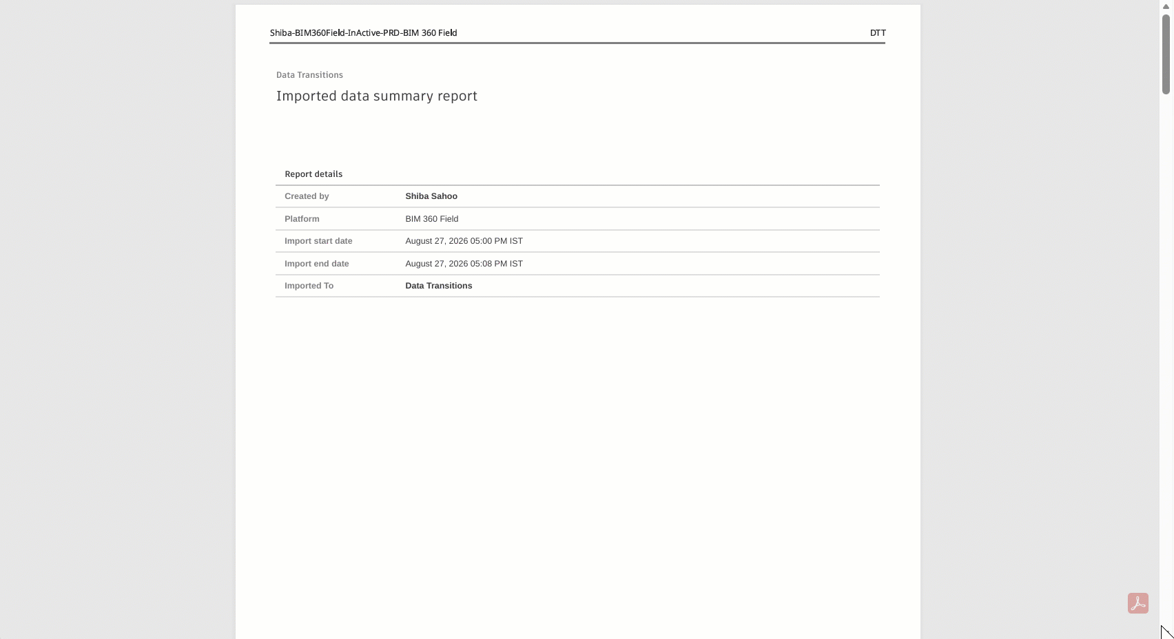 Summary Report
