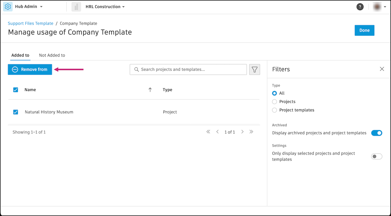 Remove Support Files Template