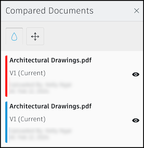 Compared documents window