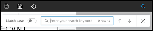 Search PDF interface