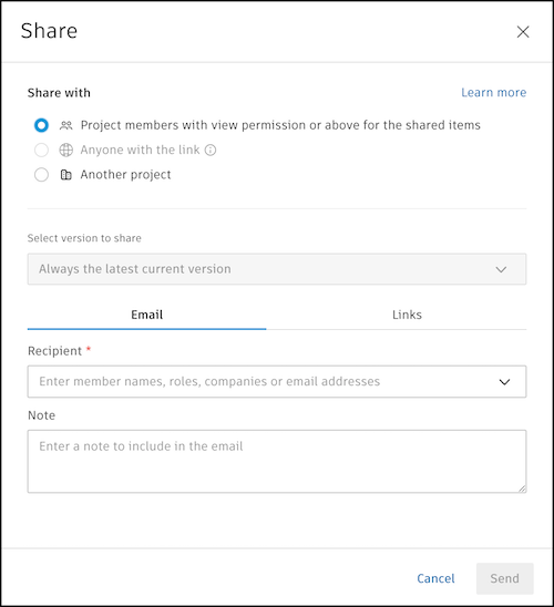 Share files and folders