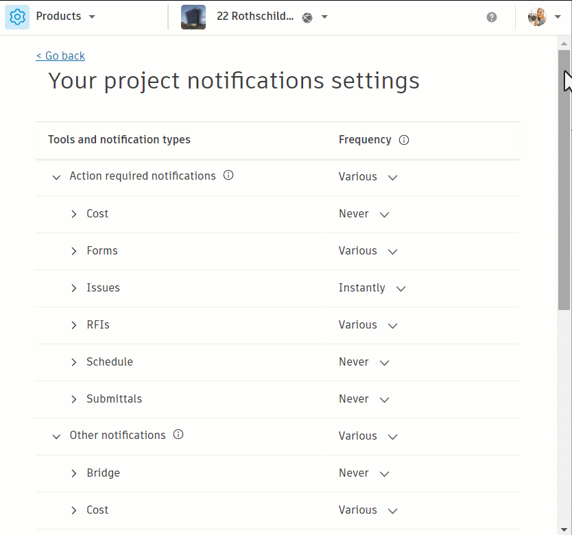 Tools and Notification Types