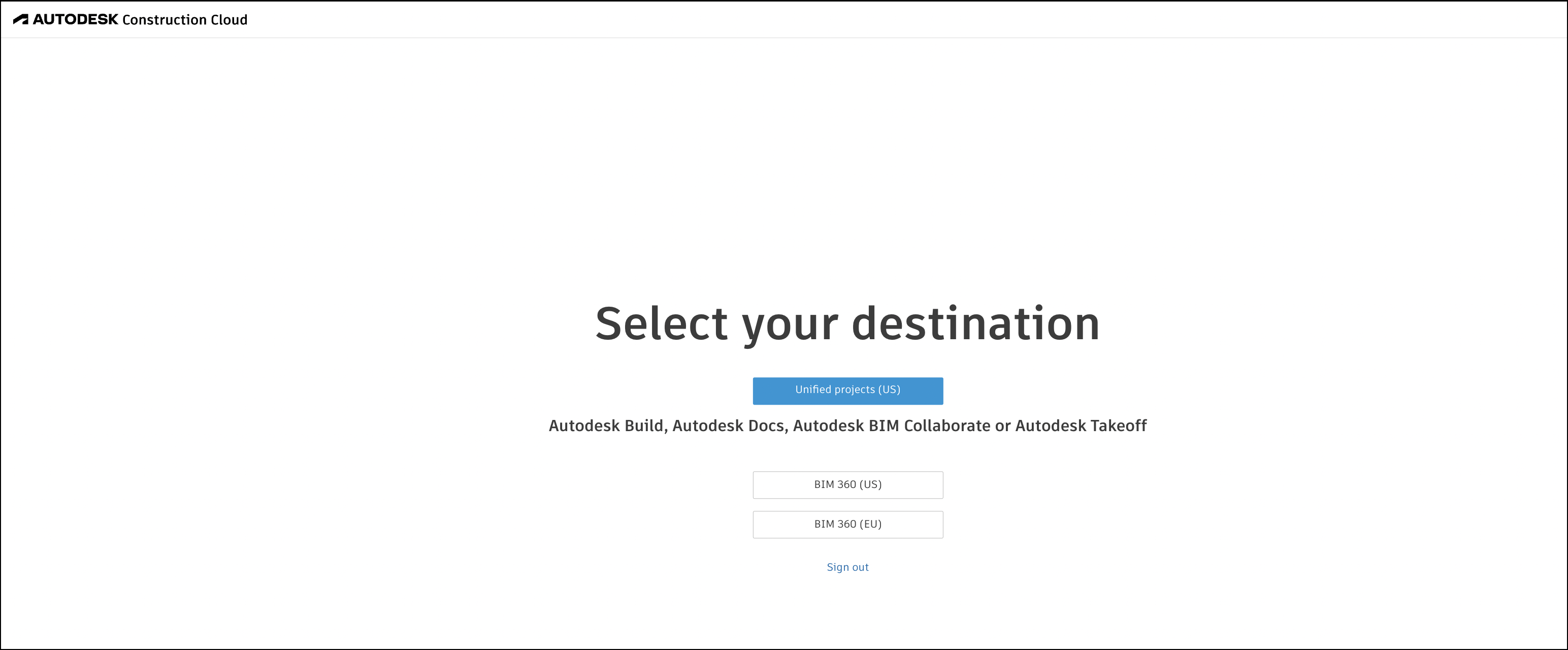 Select your destination