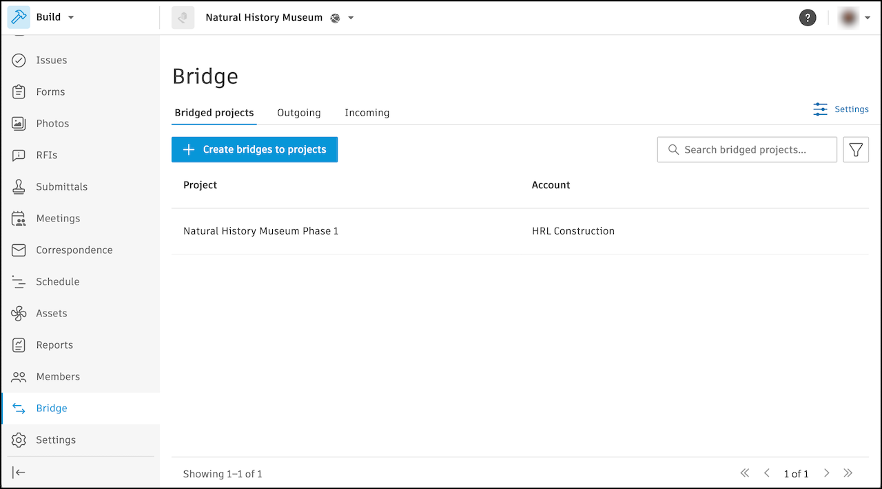 Share Bridge interface