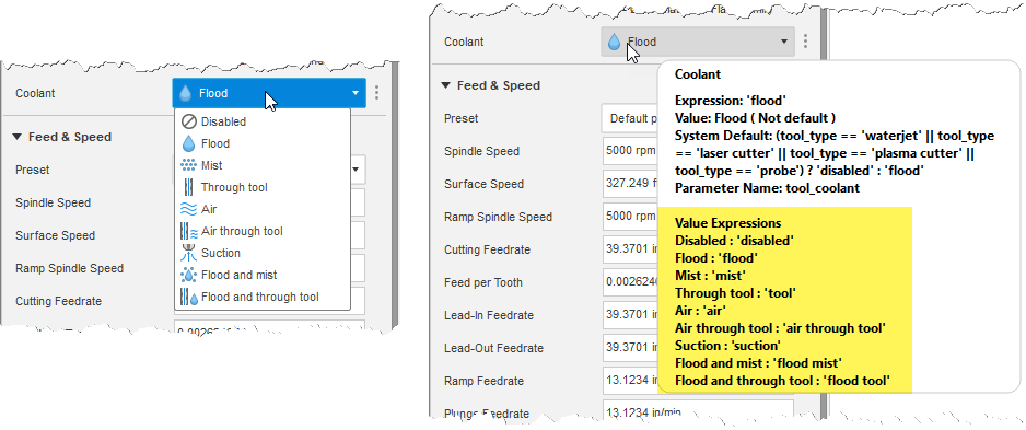 CAM Parameter Choice Example