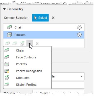 CAM Parameter Contour Dialog