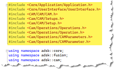 Include CAM files