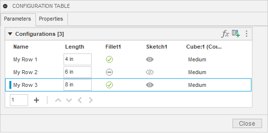 After Configuration Table Edit