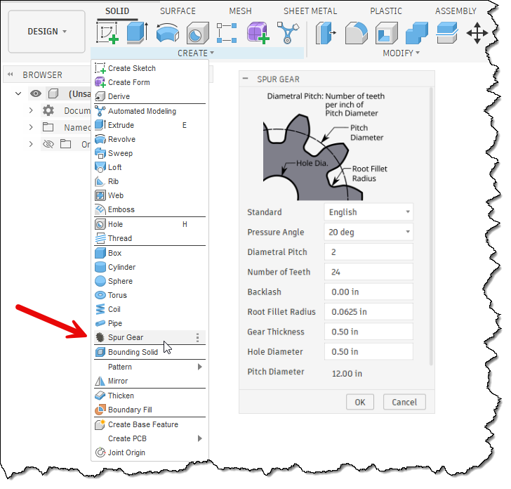 Spur Gear Part Design