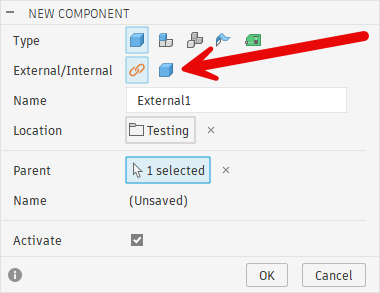 New Component Internal/External