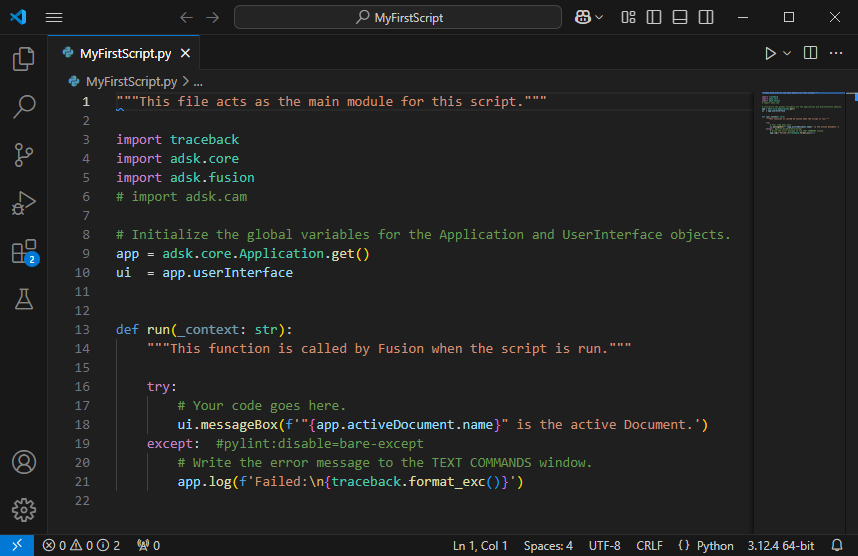Scripts command