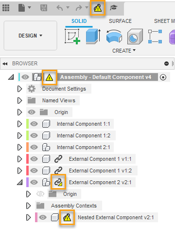 browser - components out-of-date