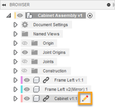 right-click menu - begin edit in place