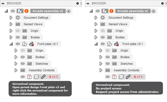 browser - unresolved xrefs