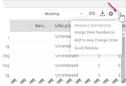 manage menu