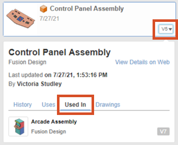 data panel used in