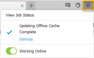 job status update offline cache