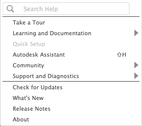 autodesk assistant in help menu