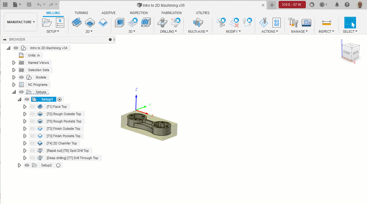 adding the machine to the setup and simulation