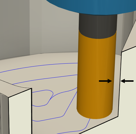 excessive load on tool on flat toolpath machining floor and wall