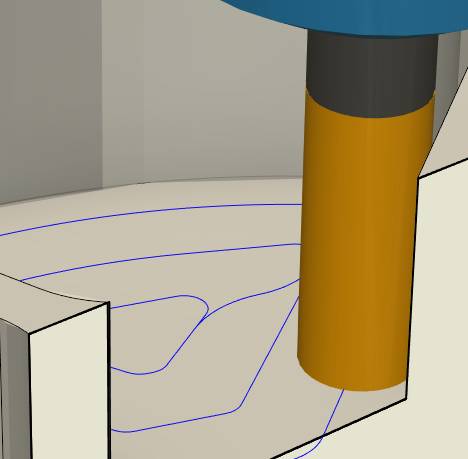 excessive load on tool on flat toolpath machining floor and wall