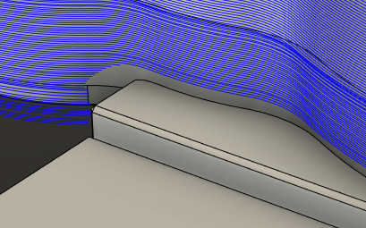 toolpath generated over a fixture