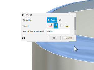 selecting fillet surfaces to machine