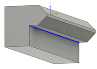 Contour selection on underside of part