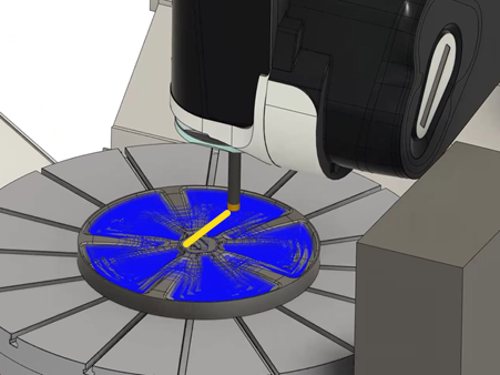Line angle set to 90 degrees avoids a collision between the head and a nearby object