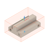 Long Depth 6mm holes selected - Front view