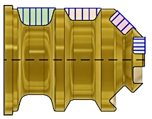 turning groove several faces diagram