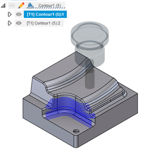 split toolpath selection