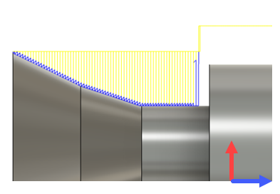 example toolpath for the turning groove roughing strategy